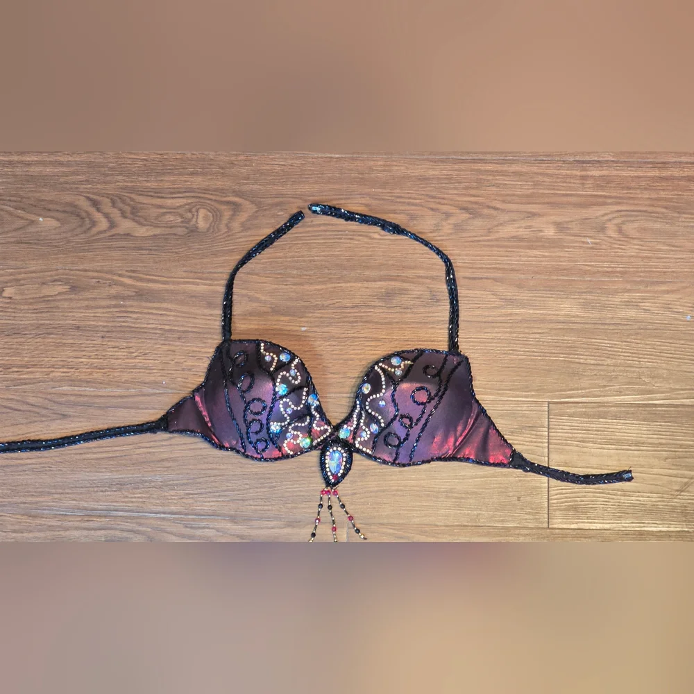 Eman Zaki Professional 7-Piece Bellydance Costume Beledi Saidi Flare Pants OOAK - Picture 14 of 16